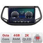 Navigatie Jeep Compass 2017 Manual C-732 Android Octa Core Ecran 2K QLED GPS 4G 4+32GB 360 KIT-732+EDT-E410-2K CarStore Technology