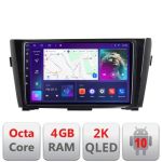 Navigatie Nissan Qashqai/X-Trail 2013- C-353 Android Octa Core Ecran 2K QLED GPS 4G 4+32GB 360 KIT-353+EDT-E409-2K CarStore Technology