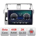 Navigatie Toyota Landcruiser J150 Prado 2014-2017 C-065 Android Octa Core Ecran 2K QLED GPS 4G 4+32GB 360 KIT-065+EDT-E410-2K CarStore Technology