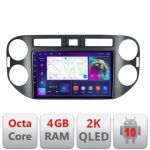 Navigatie VW Tiguan 2009-2015 Android Octa Core Ecran 2K QLED GPS 4G 4+32GB 360 KIT-489v2+EDT-E409-2K CarStore Technology
