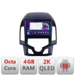 Navigatie HHyundai I30 2009-2012 clima automata C-i30automatic Android Octa Core Ecran 2K QLED GPS 4G 4+32GB 360 KIT-i30automatic+EDT-E409-2K CarStore Technology