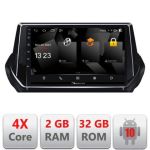 Navigatie Peugeot 2008 2020- Android radio gps internet quad core 2+32 carplay android auto CarStore Technology
