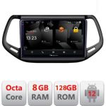 Navigatie Jeep Compass 2017 5960Pro-739 Android Octa Core Qualcomm 2K Qled 8+128 DTS DSP 360 4G Optical CarStore Technology