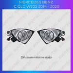 Lumini Ambientale difuzoare rotative stalpi Mercedes C W205 control pe sistemul original sau telefon CarStore Technology