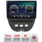 Navigatie Citroen C1 Peugeot 107 Toyota Aygo 2005-2014 Android ecran Qled 2K Octa core 4+32 KIT-C1+EDT-E410-2K CarStore Technology