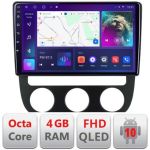 Navigatie VW Golf 5 2004-2010 clima automatica Android radio gps internet quad core 4+64 carplay android auto KIT-golf5-automatic+EDT-E310v3 CarStore Technology