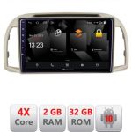 Navigatie Nissan Micra 2002-2010 Android Ecran 720P Quad Core 2+32 carplay android auto CarStore Technology