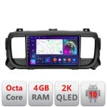 Navigatie Citroen Jumpy Toyota Proace Peugeot Traveller C-jumpy16 Android Octa Core Ecran 2K QLED GPS 4G 4+32GB 360 kit-jumpy16+EDT-E409-2K v3 CarStore Technology