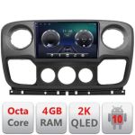 Navigatie Opel Movano, Renault Master 2010-2021 Android Octa Core Ecran 2K QLED GPS 4G 4+32GB 360 KIT-movano+EDT-E410-2K v2 CarStore Technology