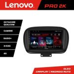Navigatie Fiat 500 2014- Lenovo Kit-539 8 core QLED 2K 4+64 360 Android Waze USB Navigatie Internet Youtube Radio CarStore Technology