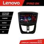 Navigatie Peugeot 207 Lenovo Kit-PE01 8 core QLED 2K 4+64 360 Android Waze USB Navigatie Internet Youtube Radio CarStore Technology