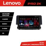 Navigatie Honda Civic 2016-2020 8 core QLED 2K 8+256 360 Android Waze USB Navigatie Internet Youtube Radio Lenovo CarStore Technology