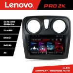 Navigatie Dacia Sandero Logan Lodgy 2012-2020 Lenovo Kit-sandero 8 core QLED 2K 8+256 360 Android Waze USB Navigatie Internet Youtube Radio CarStore Technology