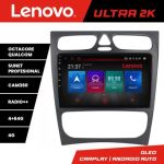 Navigatie Mercedes C W203 2000-2004 Lenovo Kit-clk 8 core QLED Qualcomm 4+64 360 Android Waze USB Navigatie Internet Youtube Radio CarStore Technology