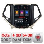Navigatie Jeep Cherokee 2016-2020 tip tesla radio gps internet Qualcomm 8X 8+128 360 4G carplay android auto  kit-tesla-cherokee17 CarStore Technology