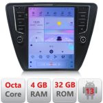 Navigatie Skoda Octavia 3,Qled 9.7" Qled 4+32 360 Android wifi 4G carplay android auto kit-tesla-045+EDT-E420 CarStore Technology