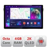 Navigatie dedicata Fiat 500 2015-2021 N-500new Edonav ecran 13" 2K 8 si 128 Android Waze USB Navigatie 4G 360 Toslink Youtube Radi CarStore Technology