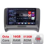 Navigatie Audi TT 2004-2011  Edotec Kit-078 8 core QLED 2K 16+512 360 Android Waze USB Navigatie Internet Youtube Radio CarStore Technology