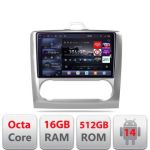 Navigatie Ford Focus 2 Clima Automata 2005-2010 Edotec Kit-140-automatic 8 core QLED 2K 16+512 360 Android Waze USB Navigatie Internet Youtube Radio CarStore Technology