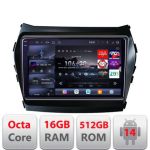 Navigatie Hyundai Santa Fe IX45 2012-2017 Edotec Kit-209 8 core QLED 2K 16+512 360 Android Waze USB Navigatie Internet Youtube Radio CarStore Technology