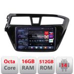 Navigatie Hyundai i20 2015-2018 Edotec Kit-517 8 core QLED 2K 16+512 360 Android Waze USB Navigatie Internet Youtube Radio CarStore Technology