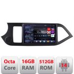Navigatie Kia Picanto 2011-2015 Edotec Kit-217 8 core QLED 2K 16+512 360 Android Waze USB Navigatie Internet Youtube Radio CarStore Technology