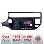 Navigatie Kia Rio 2014-2017 Edotec Kit-504 8 core QLED 2K 16+512 360 Android Waze USB Navigatie Internet Youtube Radio CarStore Technology