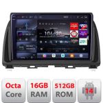 Navigatie Mazda CX-5 2012-2016 Edotec Kit-212  cu Android Internet Bluetooth Radio GPS WIFI 8 core QLED 2K 16+512 360GB CarStore Technology