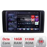 Navigatie Mercedes ML GL 2005-2012 Edotec Kit-213 8 core QLED 2K 16+512 360 Android Waze USB Navigatie Internet Youtube Radio CarStore Technology