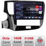 Navigatie Mitsubishi Oultander 2020- Edotec Kit-1230-20 8 core QLED 2K 16+512 360 Android Waze USB Navigatie Internet Youtube Radio CarStore Technology