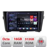 Navigatie Nissan Qashqai X-Trail 2013-2018 Edotec Kit-353 8 core QLED 2K 16+512 360 Android Waze USB Navigatie Internet Youtube Radio CarStore Technology