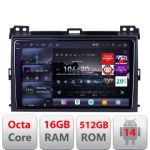 Navigatie Toyota Prado 2007- Edotec Kit-456 8 core QLED 2K 16+512 360 Android Waze USB Navigatie Internet Youtube Radio CarStore Technology