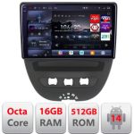 Navigatie Citroen C1 Peugeot 107 Toyota Aygo 2005-2014 Android radio gps internet 8 core QLED 2K 16+512 360 Edotec v2 CarStore Technology