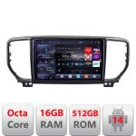 Navigatie Kia Sportage facelift 2019+ Edotec Kit-sportage-19 8 core QLED 2K 16+512 360 Android Waze USB Navigatie Internet Youtube Radio CarStore Technology