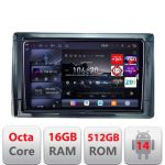 Navigatie Toyota 2DIN Edotec Kit-TY2DIN 8 core QLED 2K 16+512 360 Android Waze USB Navigatie Internet Youtube Radio CarStore Technology