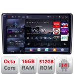 Navigatie Toyota Android radio gps internet 8 core QLED 2K 16+512 360 Edotec CarStore Technology