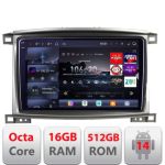 Navigatie Toyota Land Cruiser L100 2002-2008 Edotec Kit-L100 8 core QLED 2K 16+512 360 Android Waze USB Navigatie Internet Youtube Radio v1 CarStore Technology