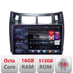 Navigatie Toyota Yaris 2008-2011 Edotec Kit-YARIS08 8 core QLED 2K 16+512 360 Android Waze USB Navigatie Internet Youtube Radio Edotec CarStore Technology