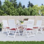 Perne scaune grădină 6 buc. roșu vin 50x50x3 cm țesătură Oxford GartenMobel Dekor