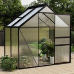 Seră, antracit, 2,47 m², aluminiu GartenMobel Dekor