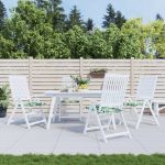 Perne de scaun, model frunze, 4 buc., 40x40x3 cm, textil GartenMobel Dekor