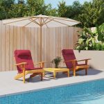 Perne pentru scaun Adirondack, 2 buc, roșu vin, textil oxford GartenMobel Dekor