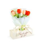 Decor cu plante artificiale - lalele - 24,5 x 11,5 x 40 cm Best CarHome