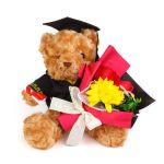 Decor cu plante artificiale - ursuleț cu floare - 28 x 17 x 17 cm Best CarHome