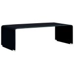 Măsuță de cafea, negru, 98x45x31 cm, sticlă securizată  GartenMobel Dekor