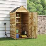 Magazie unelte de grădină cu ușă 107x107x220 cm lemn pin tratat GartenMobel Dekor