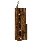 Dulap de farmacie stejar fumuriu, 40x41x174,5cm, lemn prelucrat GartenMobel Dekor