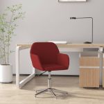 Scaun de birou pivotant, roșu vin, material textil GartenMobel Dekor