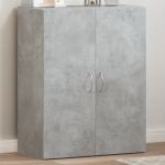 Fișet, gri beton, 60x32x77,5 cm, lemn prelucrat GartenMobel Dekor