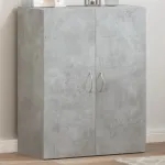Fișet, gri beton, 60x32x77,5 cm, lemn prelucrat GartenMobel Dekor